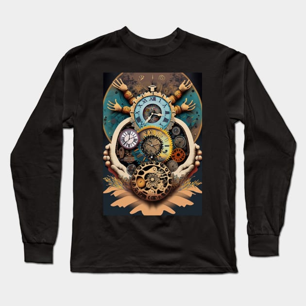 Watches Unleashed - The Artistry Behind the Mechanics Long Sleeve T-Shirt by Salaar Design Hub